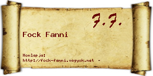 Fock Fanni névjegykártya